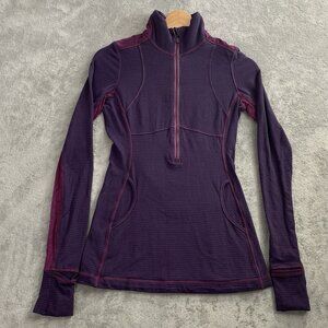 Lululemon Jacket Womens 2 Star Runner Pullover Purple Hyper Stripe Athleisure